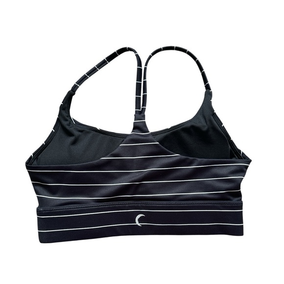 ZYIA Black Stripe Light N Tight Racer Straps Sports Bra XS - Picture 4 of 8